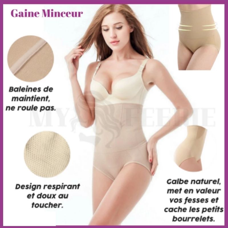 Gaine Amincissante,Femme Culotte Gainante,Minceur Panties Gaine