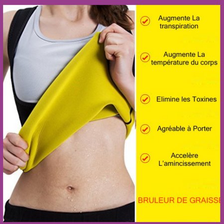 Vêtement de sudation - Le Combi-Slim™ court - Produits Minceur Ventre Plat Anti-cellulite