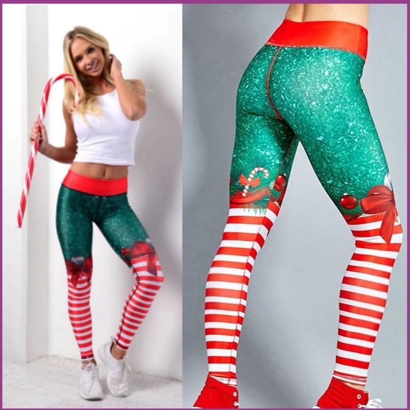 Femmes Pantalons Noël Imprimé Élastique Collants d'hiver pour Femme Motif  de Noël Slim Casual Leggings Chauds Hiver Leggings Sport Pantalon De Yoga :  : Mode